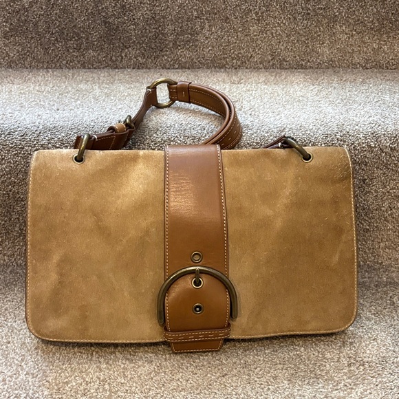 Coach Tan and Brown Shoulder Bag - Picture 1 of 5